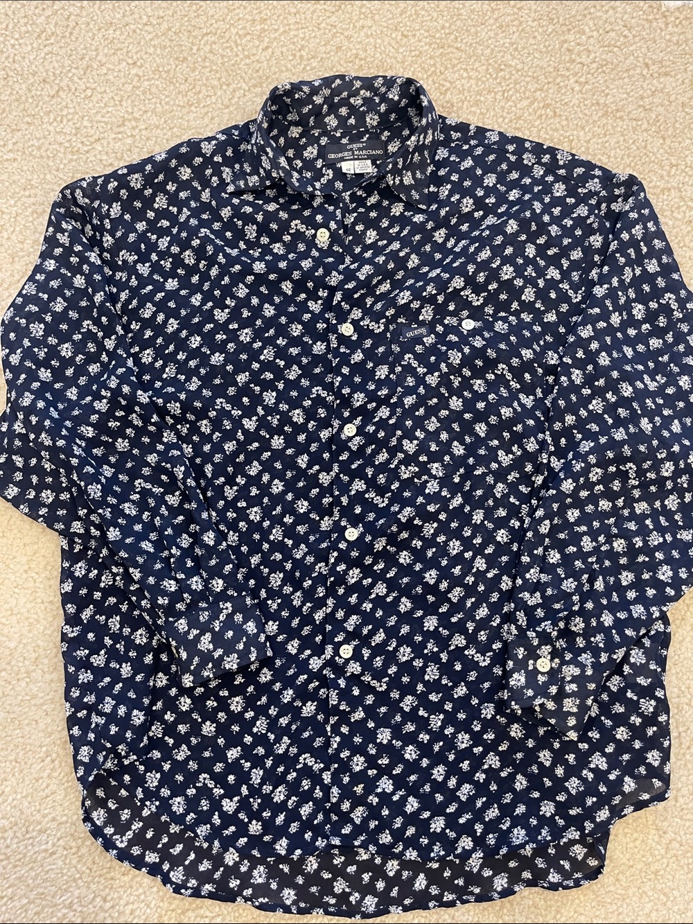 Vintage Guess by Georges Marciano Floral Button-Up Shirt
Size small